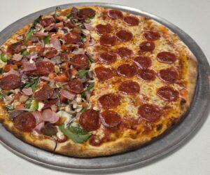 1/2 Supreme - 1/2 Pepperoni Pizza